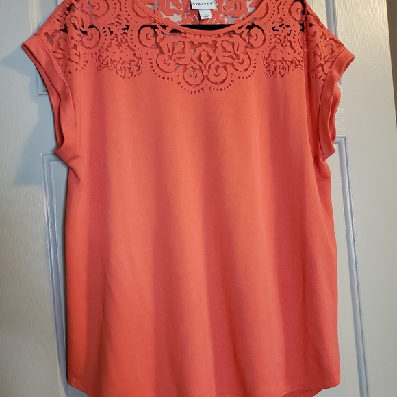 Ava & Viv Tops - Coral Ava & Viv t-shirt size 1X